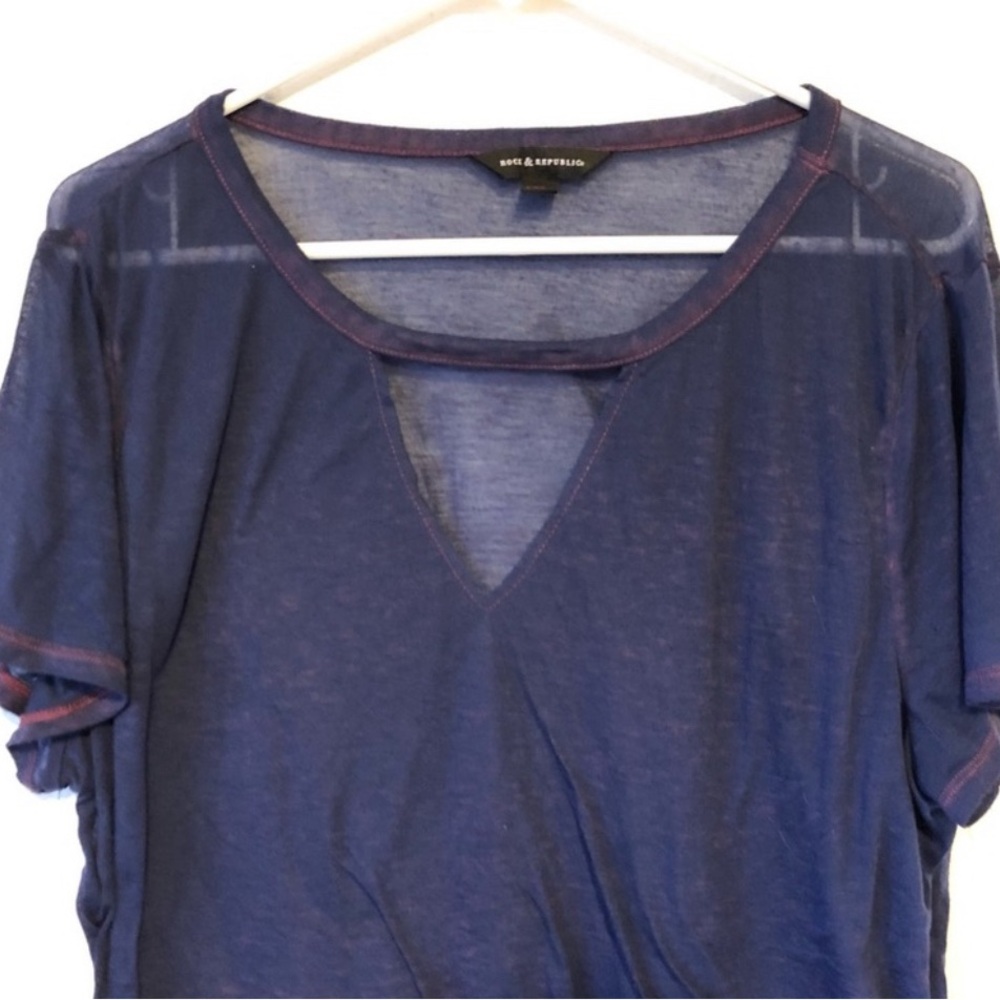 Rock & Republic Sheer T-Shirt  sz XL . Like New!